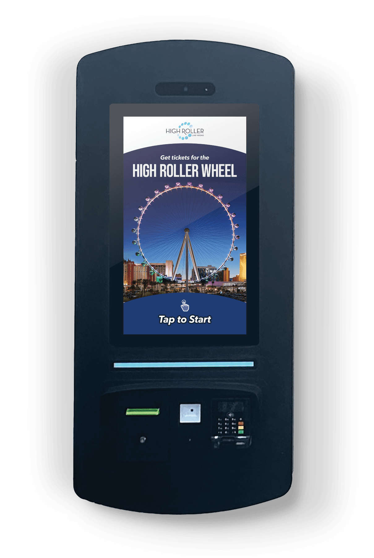 Kiosk display showing Vegas High Roller Wheel 🎡